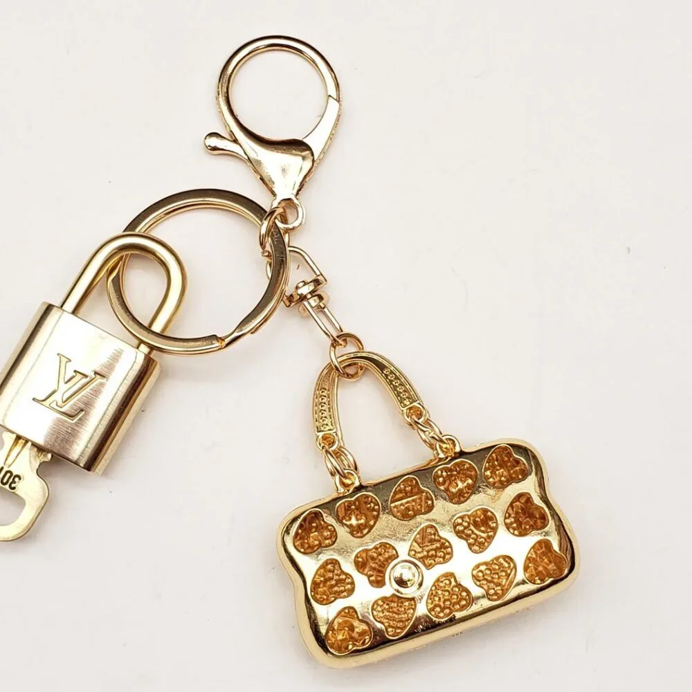 Louis Vuitton Gold Lock 🔒 Authentic LV Key + Unbranded Bag Charm